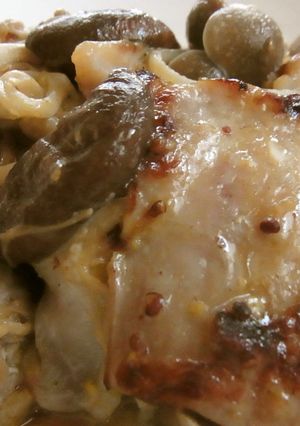 鶏ときのこのガリバタ・マスタード炒め-レシピのメイン写真