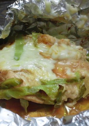 鶏むね肉の味噌チーズホイル焼き-レシピのメイン写真