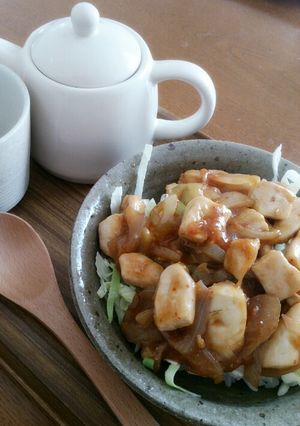 ひとりごはん♡簡単鶏のピリ辛丼-レシピのメイン写真