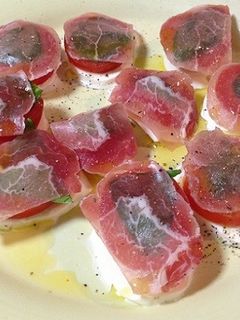 簡単おつまみ☆生ハムとカプレーゼ-レシピのメイン写真