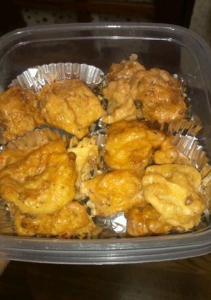 お弁当のおかず。ﾊﾝﾍﾟﾝ天ドレッシング-レシピのメイン写真