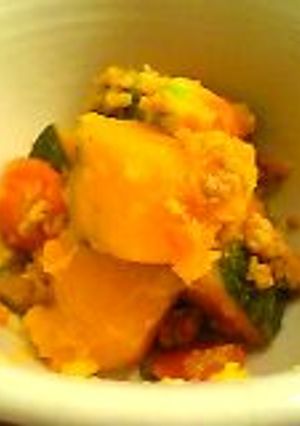 かぼちゃとそぼろのはちみつ煮-レシピのメイン写真