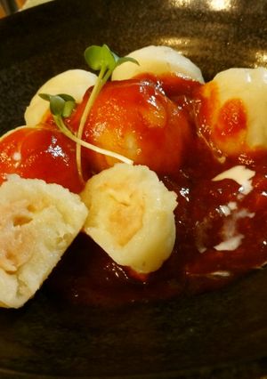 米粉だんご☆トマトソースで-レシピのメイン写真