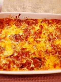 メチャ簡単!ナスのミートチーズ焼き-レシピのメイン写真
