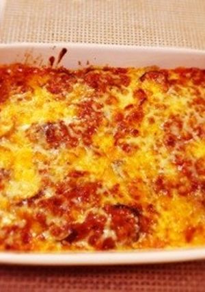メチャ簡単！ナスのミートチーズ焼き-レシピのメイン写真