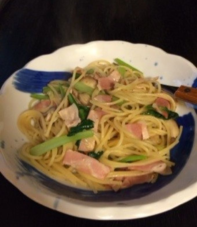 小松菜とベーコンの簡単和風パスタ☆-レシピのメイン写真