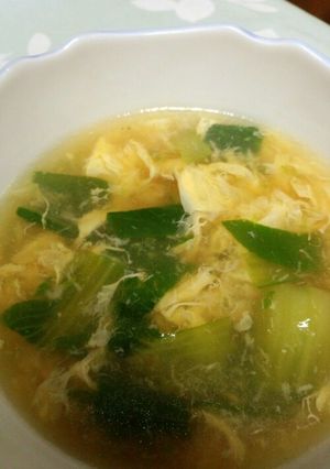 青梗菜と蟹缶de中華風スープ-レシピのメイン写真