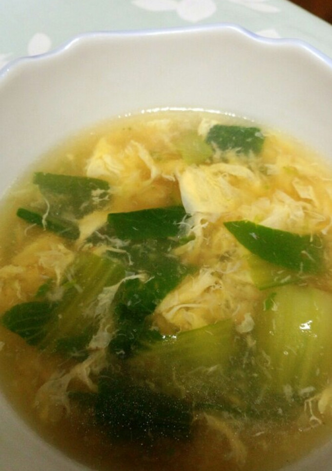 青梗菜と蟹缶de中華風スープ-レシピのメイン写真