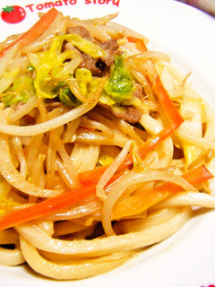 マヨ&ポン酢好きに捧げる~焼きうどん-レシピのメイン写真