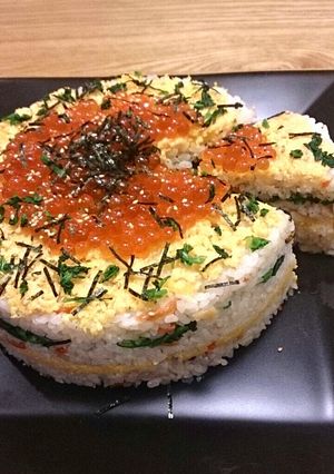 簡単！ちらし寿司ケーキ-レシピのメイン写真