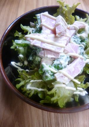 菜の花とロースハムのサラダ-レシピのメイン写真