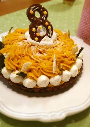 かぼちゃのモンブランプリンタルト-レシピのメイン写真