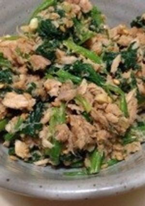 一工夫だけ!副菜ツナとほうれん草の和え物-レシピのメイン写真