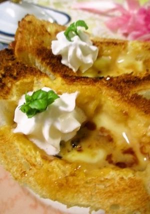ウチカフェ✿プリンサンドカラメルトースト-レシピのメイン写真