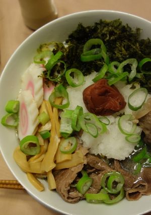 しゃぶしゃぶ後あっさり梅・みぞれラーメン-レシピのメイン写真