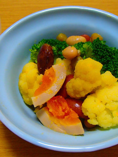 カリフラワーと豆のサラダ-レシピのメイン写真