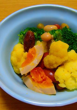 カリフラワーと豆のサラダ-レシピのメイン写真