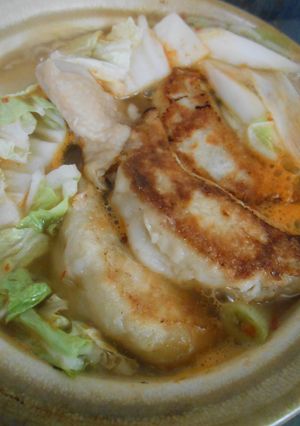 鶏肉、白菜入り餃子鍋・味ぽん添え-レシピのメイン写真