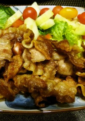 カリカリ　豚バラ、経済もてなしおかず-レシピのメイン写真