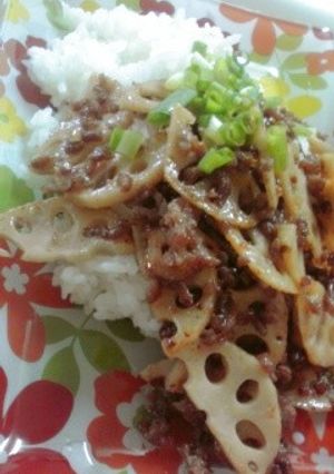 簡単うまーーい❤ピリ辛レンコンライス-レシピのメイン写真
