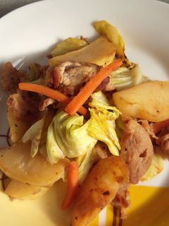 ☆じゃがいもと豚肉のガリバタ醤油炒め☆-レシピのメイン写真