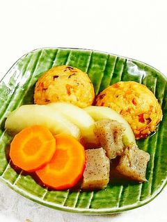 大根と蒟蒻・ひろうす(がんも)の煮物♪-レシピのメイン写真