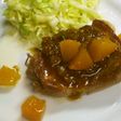 厚切りハムのステーキ フルーツソース