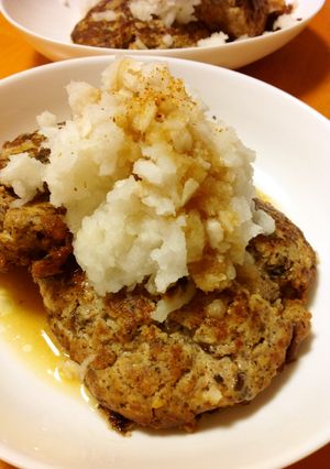 海苔佃煮入り豆腐ハンバーグ-レシピのメイン写真