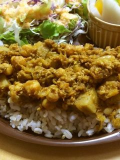 お豆とレンコンのキーマカレー-レシピのメイン写真