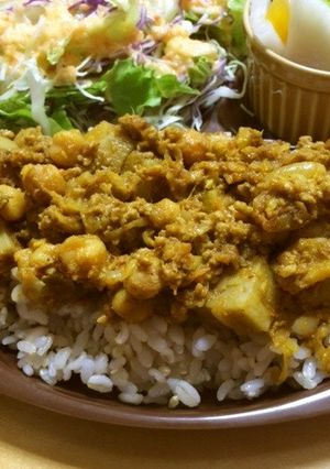 お豆とレンコンのキーマカレー-レシピのメイン写真