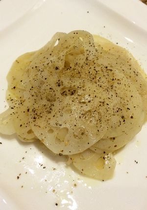 ミネラルたっぷり　オリーブれんこん-レシピのメイン写真