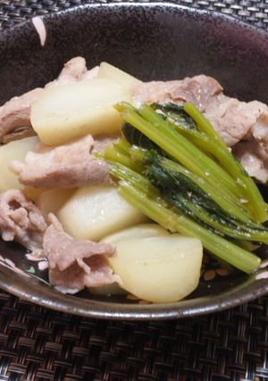 カブと豚コマ☆簡単めんつゆ煮-レシピのメイン写真