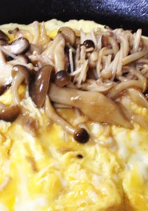 キノコいっぱいオムレツ（バター醤油味）-レシピのメイン写真