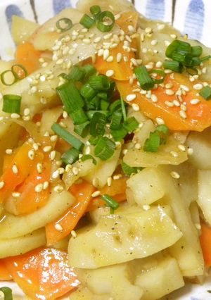 人参と蓮根の金平-レシピのメイン写真