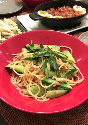 キュウリとツナのパスタ-レシピのメイン写真