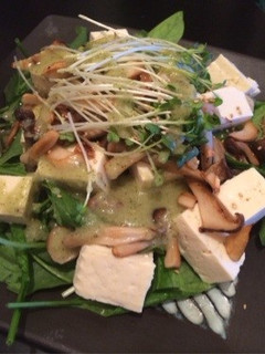 サラダほうれん草と豆腐のキノコサラダ-レシピのメイン写真