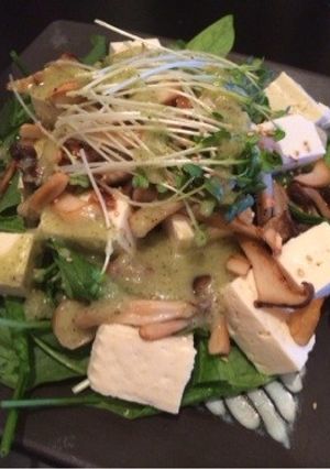 サラダほうれん草と豆腐のキノコサラダ-レシピのメイン写真