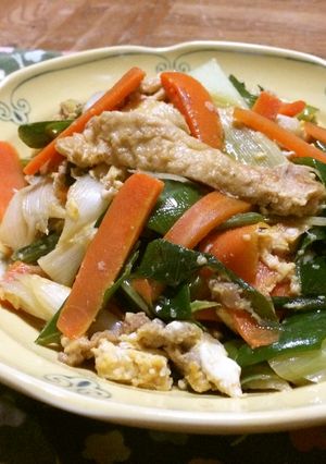 長葱と油揚げのすきやき風♪-レシピのメイン写真