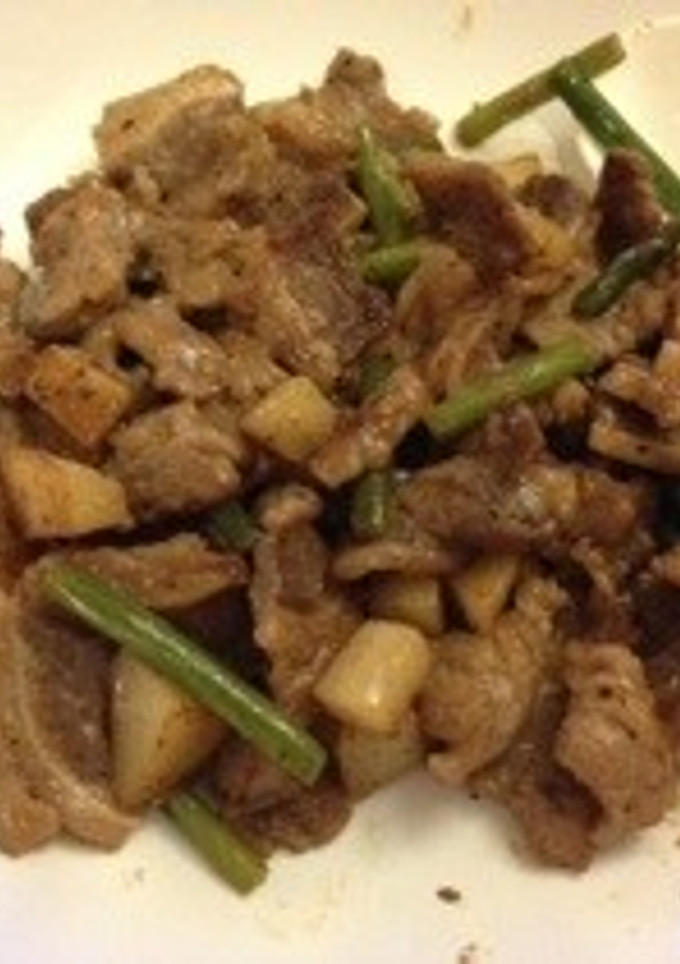 焼肉用お肉ニンニクの芽炒め-レシピのメイン写真
