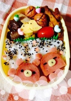 キャラ弁☆簡単すぎるリラックマ弁当-レシピのメイン写真