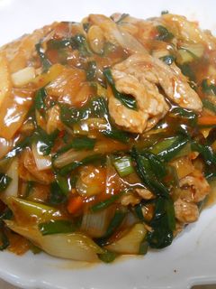 豚小間切れ肉と白菜キムチのあんかけ丼-レシピのメイン写真