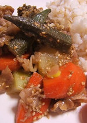 野菜と豚肉のワイン蒸し味噌和え-レシピのメイン写真