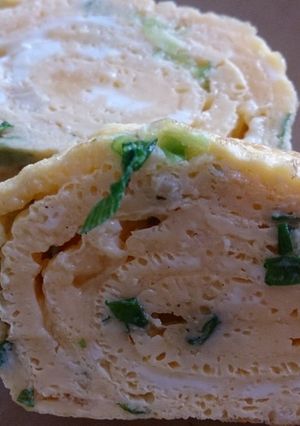 白だしで簡単＊ネギと粉チーズの卵焼き-レシピのメイン写真