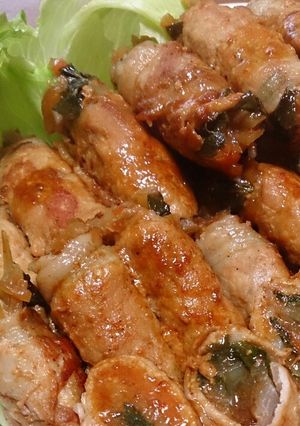 お弁当に☆焼き肉のたれで簡単肉巻き-レシピのメイン写真