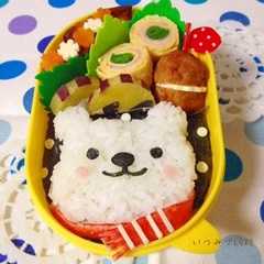 รูปของ キャラ弁☆冬ごもりシロクマ君