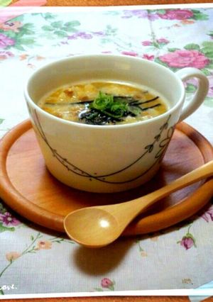 レンジで納豆卵雑炊-レシピのメイン写真