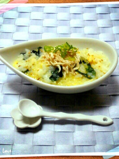 レンジで鶏と卵の中華粥(雑炊)-レシピのメイン写真