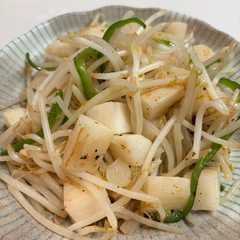รูปของ 長芋ともやしのニンニク炒め