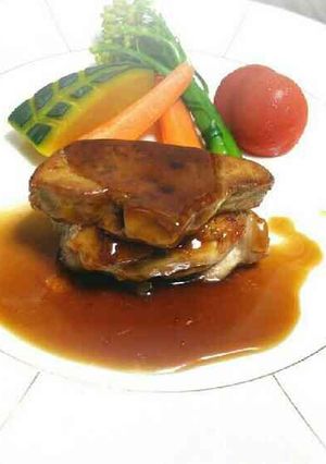 鶏肉とフォアグラのソテー～温野菜添え～-レシピのメイン写真