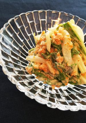 水菜とイカそうめんのサラダ-レシピのメイン写真